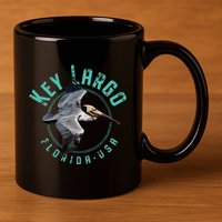 Key Largo Florida Pelican Design 11oz C Handle Ceramic Mug