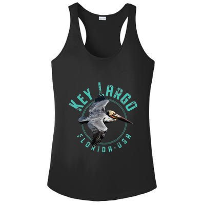 Key Largo Florida Pelican Design Ladies PosiCharge Competitor Racerback Tank
