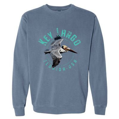 Key Largo Florida Pelican Design Garment-Dyed Sweatshirt