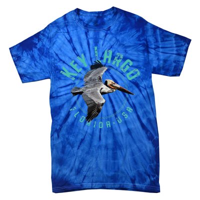 Key Largo Florida Pelican Design Tie-Dye T-Shirt