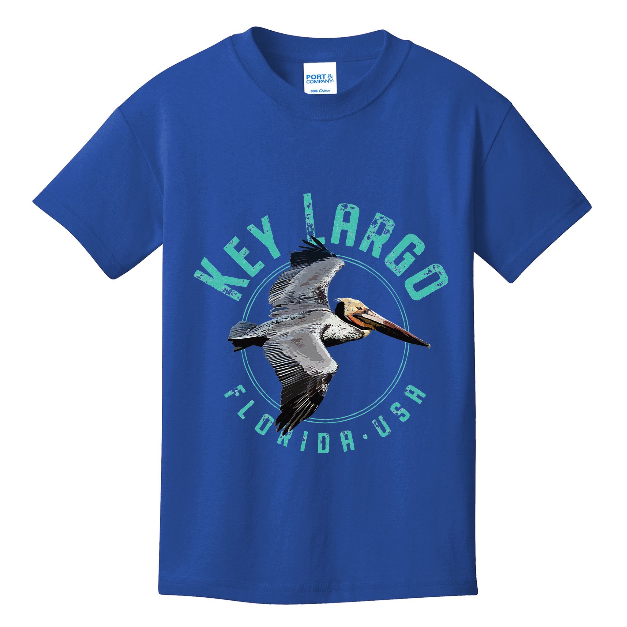 Key Largo Florida Pelican Design Kids T-Shirt