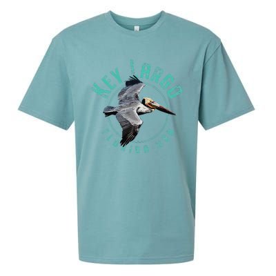 Key Largo Florida Pelican Design Sueded Cloud Jersey T-Shirt