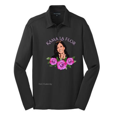 Kama La Flor Silk Touch Performance Long Sleeve Polo