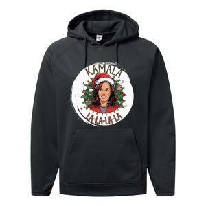 Kamala Lalalala Funny Christmas Holiday Harris Walz Song Performance Fleece Hoodie