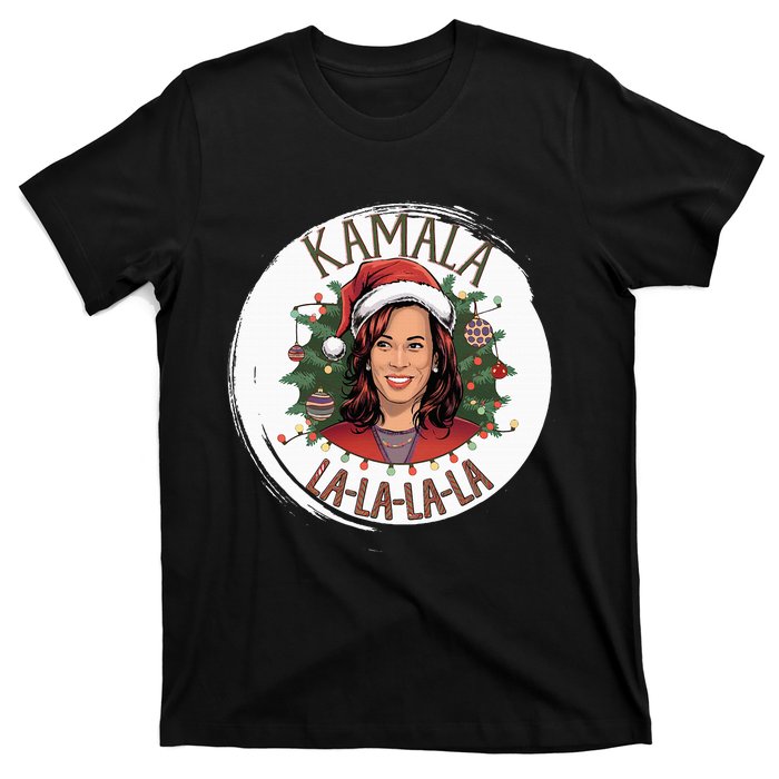 Kamala Lalalala Funny Christmas Holiday Harris Walz Song T-Shirt