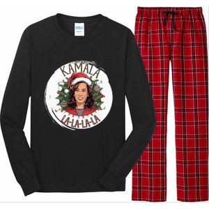 Kamala Lalalala Funny Christmas Holiday Harris Walz Song Long Sleeve Pajama Set