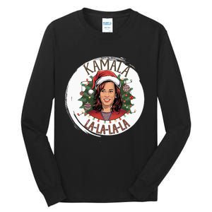 Kamala Lalalala Funny Christmas Holiday Harris Walz Song Tall Long Sleeve T-Shirt