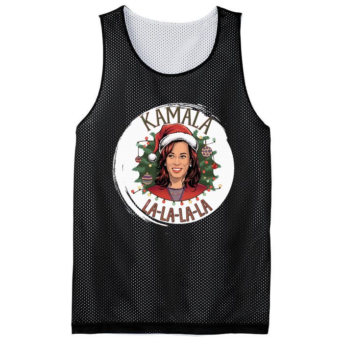 Kamala Lalalala Funny Christmas Holiday Harris Walz Song Mesh Reversible Basketball Jersey Tank