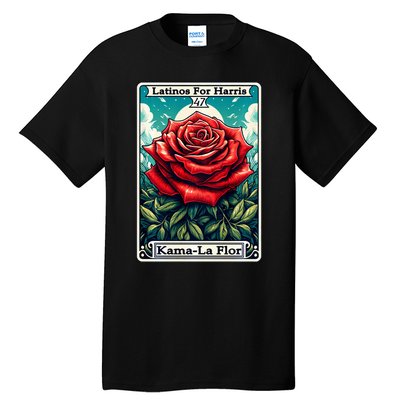 Kama La Flor Latinos For Kamala Harris 2024 Tall T-Shirt