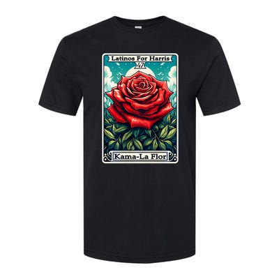 Kama La Flor Latinos For Kamala Harris 2024 Softstyle CVC T-Shirt