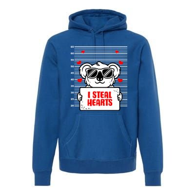 Koala Lover Heart Valentines Day Koala Bear Gift Premium Hoodie