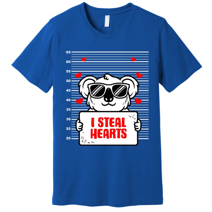 Koala Lover Heart Valentines Day Koala Bear Gift Premium T-Shirt