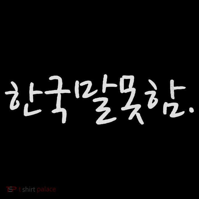Korean Language Hangul Funny Phrase “i Don’t Speak Korean” T-Shirt