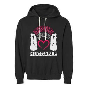 KissAble LoveAble HuggAble Garment-Dyed Fleece Hoodie