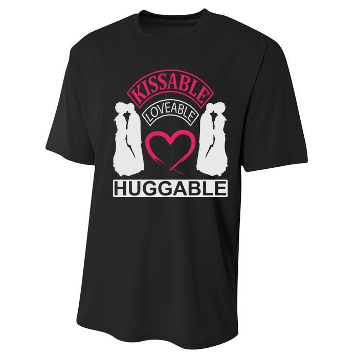 KissAble LoveAble HuggAble Performance Sprint T-Shirt