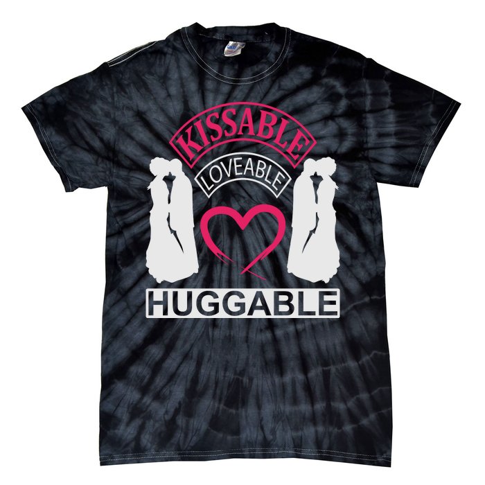 KissAble LoveAble HuggAble Tie-Dye T-Shirt