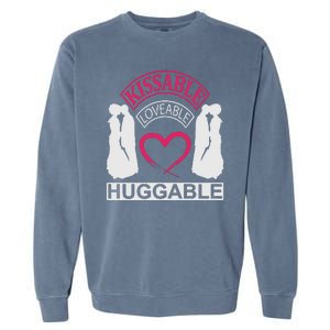 KissAble LoveAble HuggAble Garment-Dyed Sweatshirt