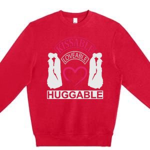 KissAble LoveAble HuggAble Premium Crewneck Sweatshirt