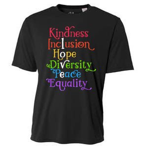 Kindness Love Inclusion Equality Diversity Human Rights Cooling Performance Crew T-Shirt