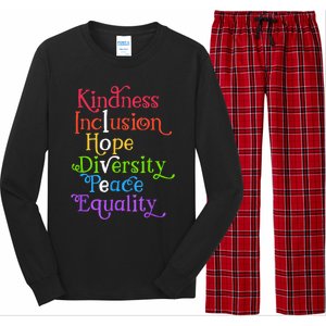 Kindness Love Inclusion Equality Diversity Human Rights Long Sleeve Pajama Set