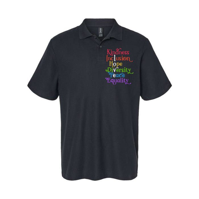 Kindness Love Inclusion Equality Diversity Human Rights Softstyle Adult Sport Polo