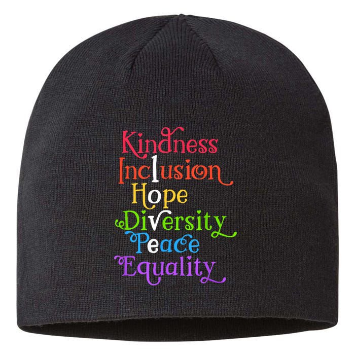 Kindness Love Inclusion Equality Diversity Human Rights Sustainable Beanie