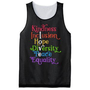 Kindness Love Inclusion Equality Diversity Human Rights Mesh Reversible Basketball Jersey Tank