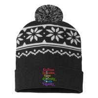 Kindness Love Inclusion Equality Diversity Human Rights USA-Made Snowflake Beanie