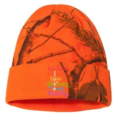 Kindness Love Inclusion Equality Diversity Human Rights Kati Licensed 12" Camo Beanie