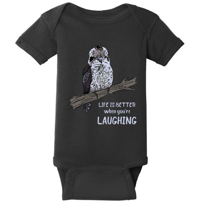 Kookaburra Life Is Better Kookaburra Bird Kookaburra Lover Baby Bodysuit