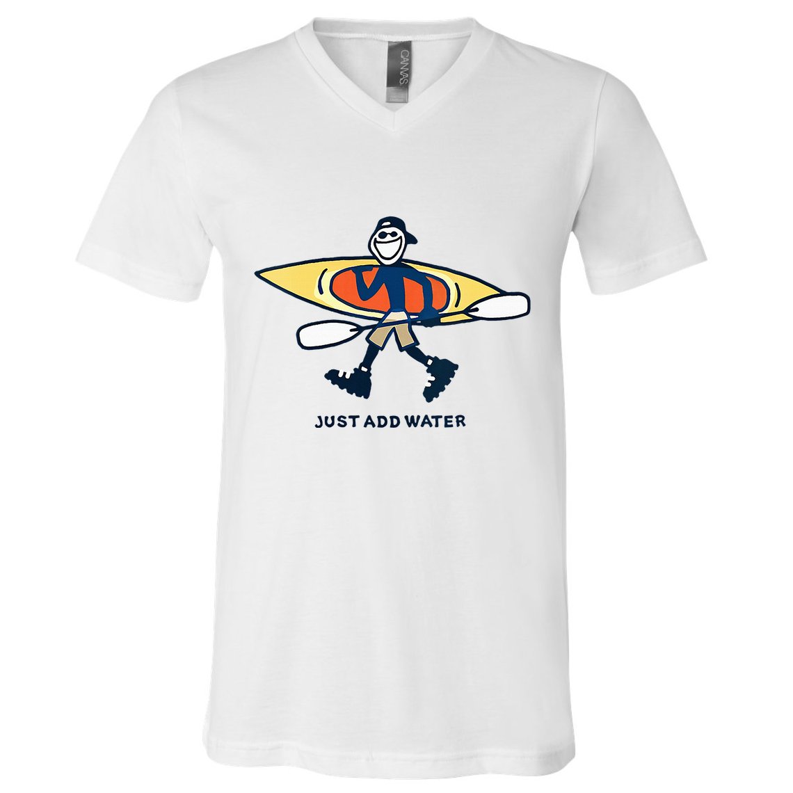 Kayak Lover Just Add Water Kayak V-Neck T-Shirt