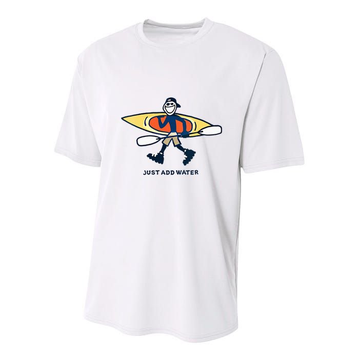 Kayak Lover Just Add Water Kayak Youth Performance Sprint T-Shirt