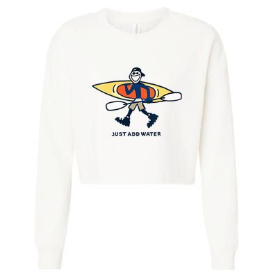 Kayak Lover Just Add Water Kayak Cropped Pullover Crew