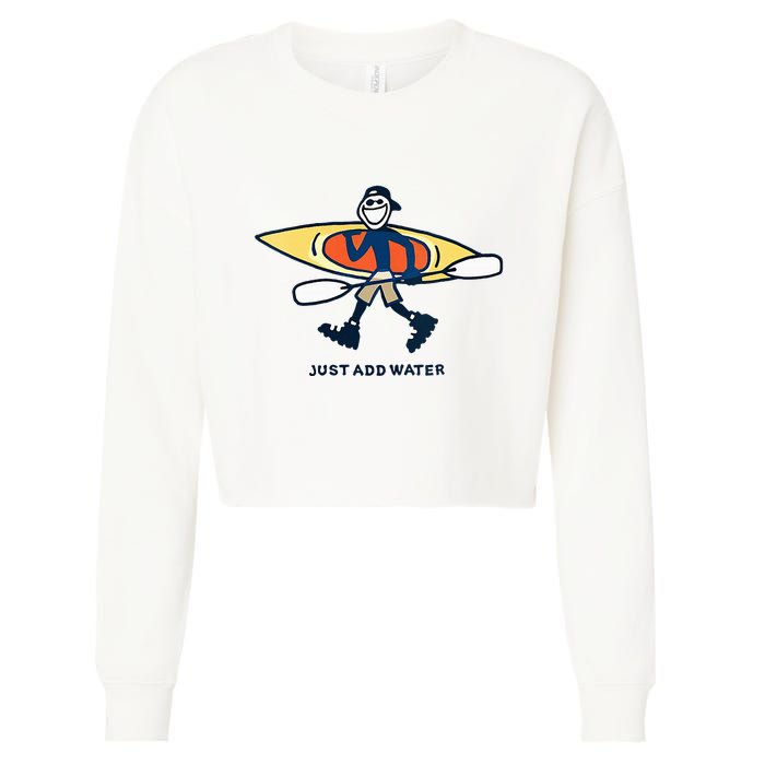 Kayak Lover Just Add Water Kayak Cropped Pullover Crew