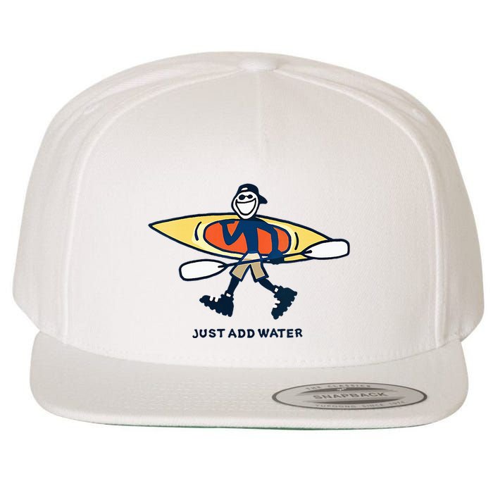Kayak Lover Just Add Water Kayak Wool Snapback Cap