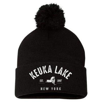 Keuka Lake Pom Pom 12in Knit Beanie