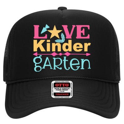 Kindergarten Love High Crown Mesh Back Trucker Hat