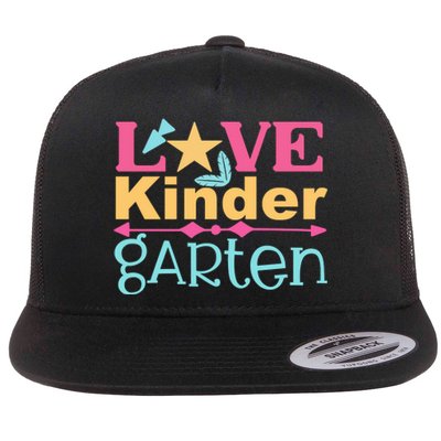 Kindergarten Love Flat Bill Trucker Hat