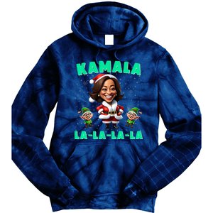 Kamala Lalalala Kamala Harris 2024 Funny Christmas Xmas Tie Dye Hoodie