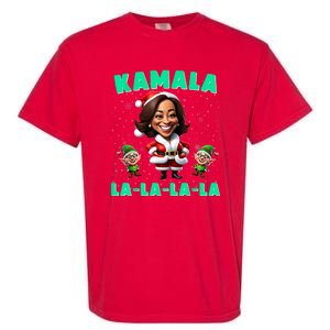 Kamala Lalalala Kamala Harris 2024 Funny Christmas Xmas Garment-Dyed Heavyweight T-Shirt