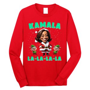 Kamala Lalalala Kamala Harris 2024 Funny Christmas Xmas Long Sleeve Shirt