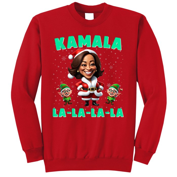 Kamala Lalalala Kamala Harris 2024 Funny Christmas Xmas Sweatshirt