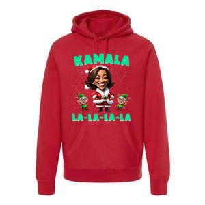 Kamala Lalalala Kamala Harris 2024 Funny Christmas Xmas Premium Hoodie