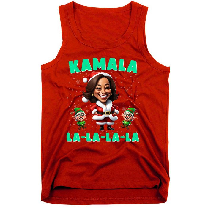 Kamala Lalalala Kamala Harris 2024 Funny Christmas Xmas Tank Top