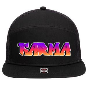 Karma Logo 7 Panel Mesh Trucker Snapback Hat