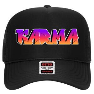 Karma Logo High Crown Mesh Back Trucker Hat