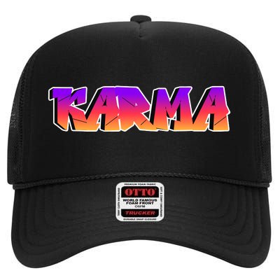 Karma Logo High Crown Mesh Back Trucker Hat