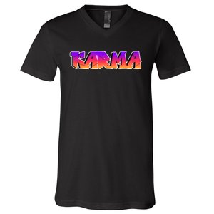 Karma Logo V-Neck T-Shirt