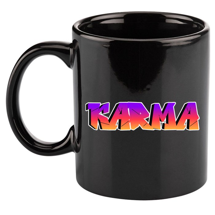 Karma Logo 11oz C Handle Ceramic Mug