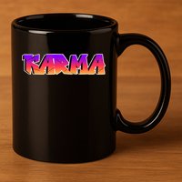 Karma Logo 11oz C Handle Ceramic Mug